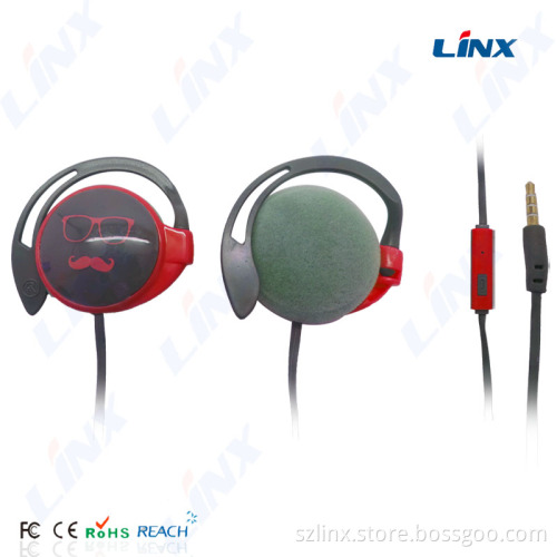OEM Printed Colorful Earhook Earphone Headphone